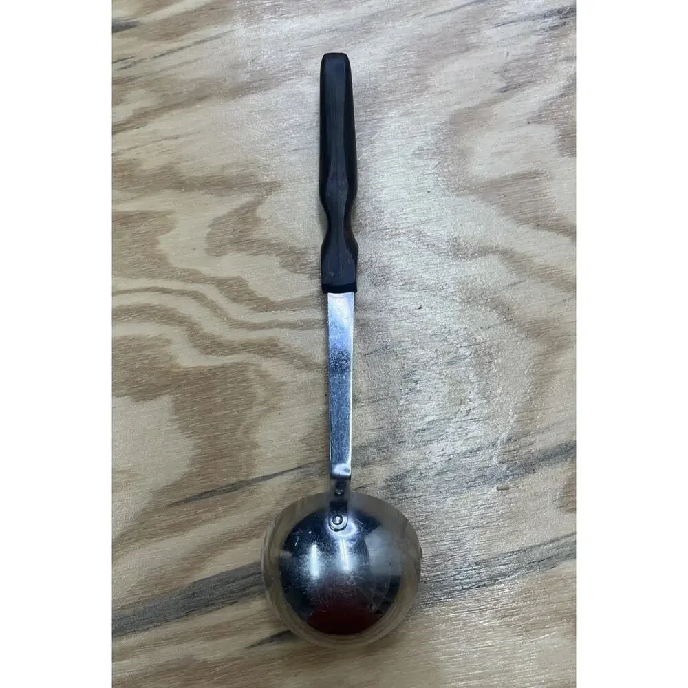 Vintage Cutco Soup Ladle No 15 Stainless USA w/ Brown Handle Kitchen Tool